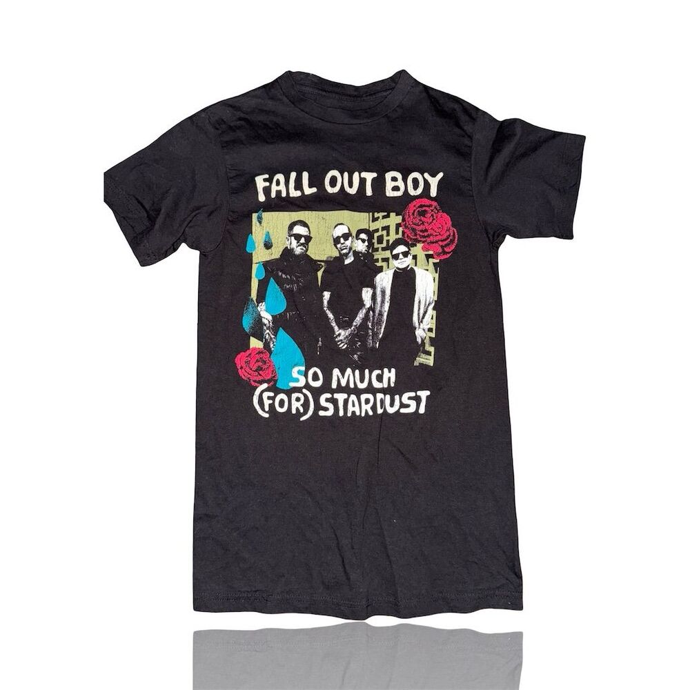 Fall Out Boy "So Much (For) Stardust" Black Graphic T-Shirt Size SMALL: EMO